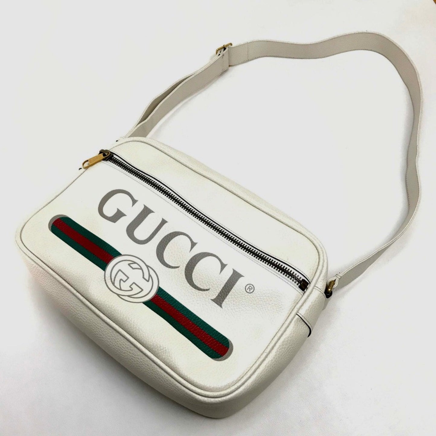 Gucci White Leather Shoulder Bag ( )