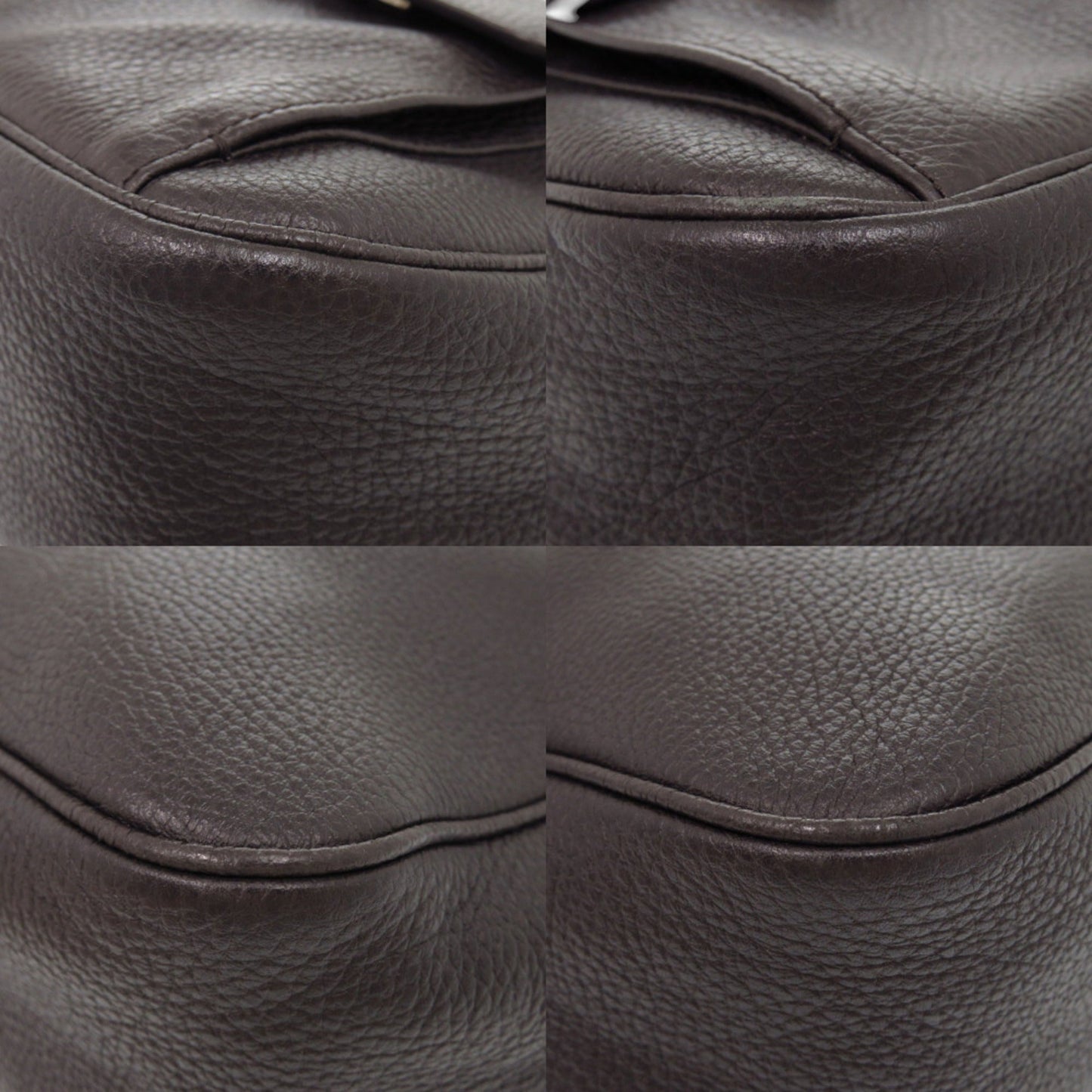 Gucci Dark Brown Leather Handbag Shoulder Bag ( )