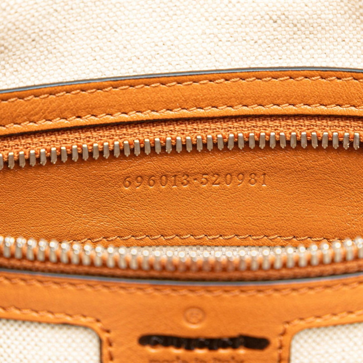 Gucci Beige Brown Red Color Nylon Leather Backpack ( )
