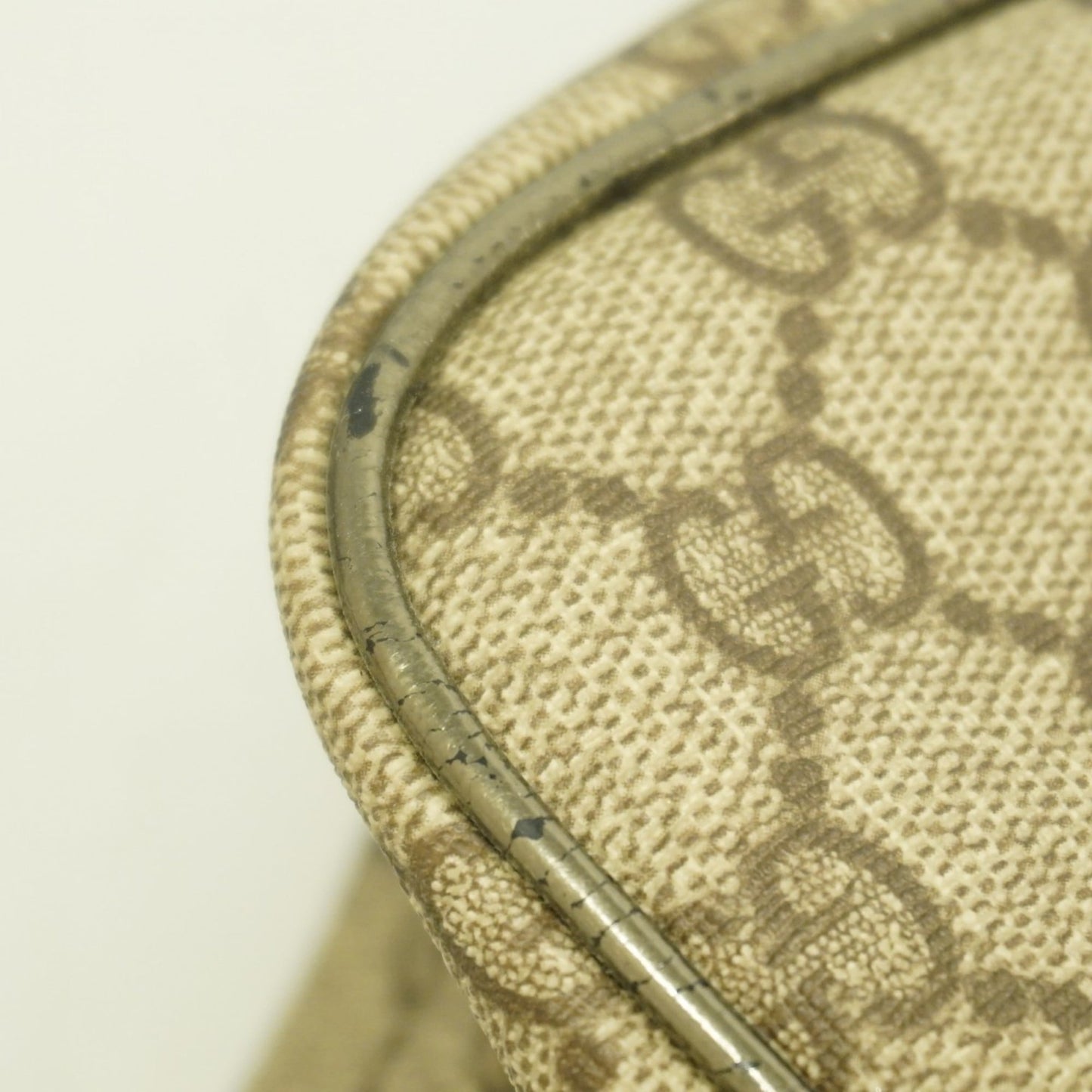 Gucci Beige Brown Pvc Handbag ( )