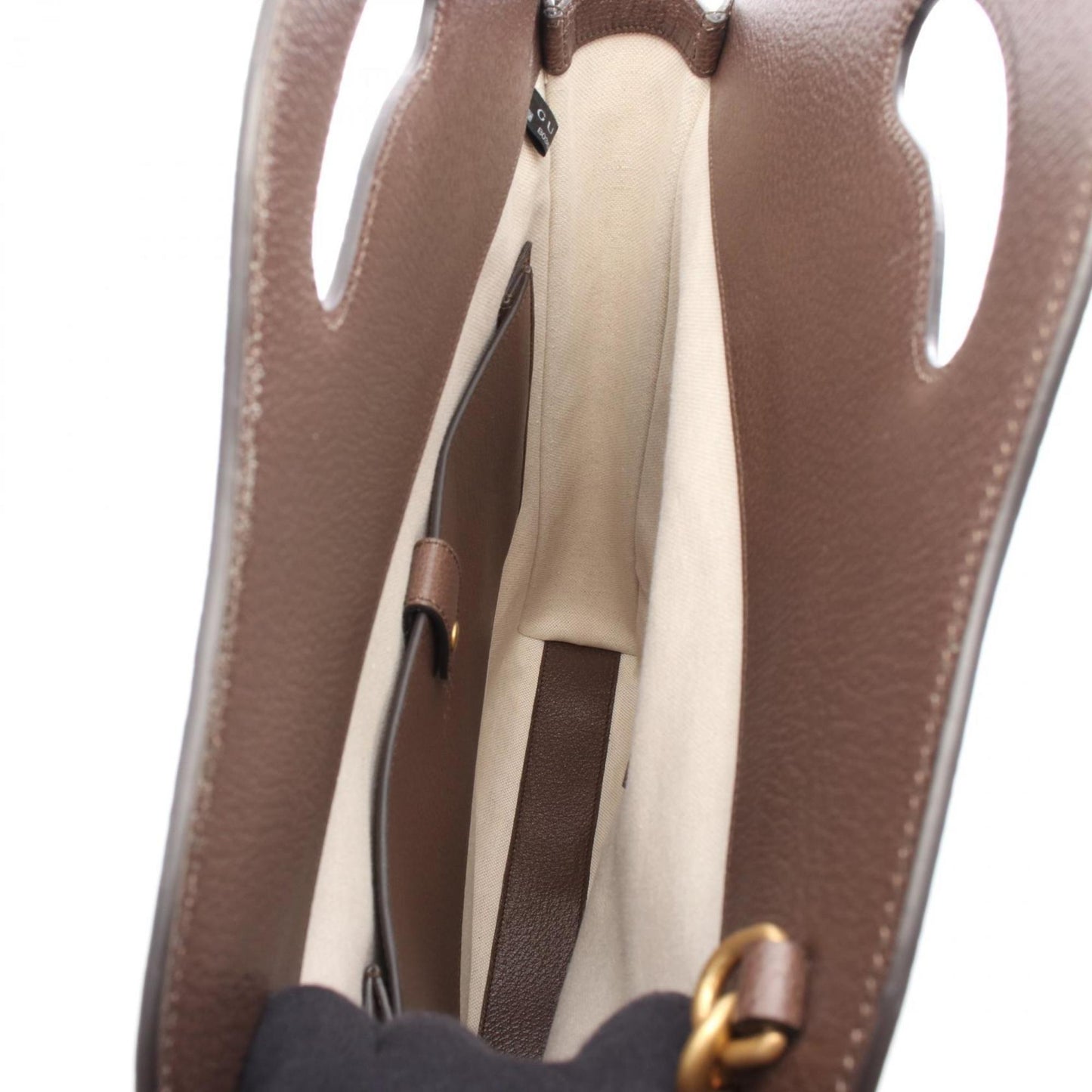 Gucci Beige Brown Multi-Color Gg Supreme Leather Handbag Tote Bag ( )