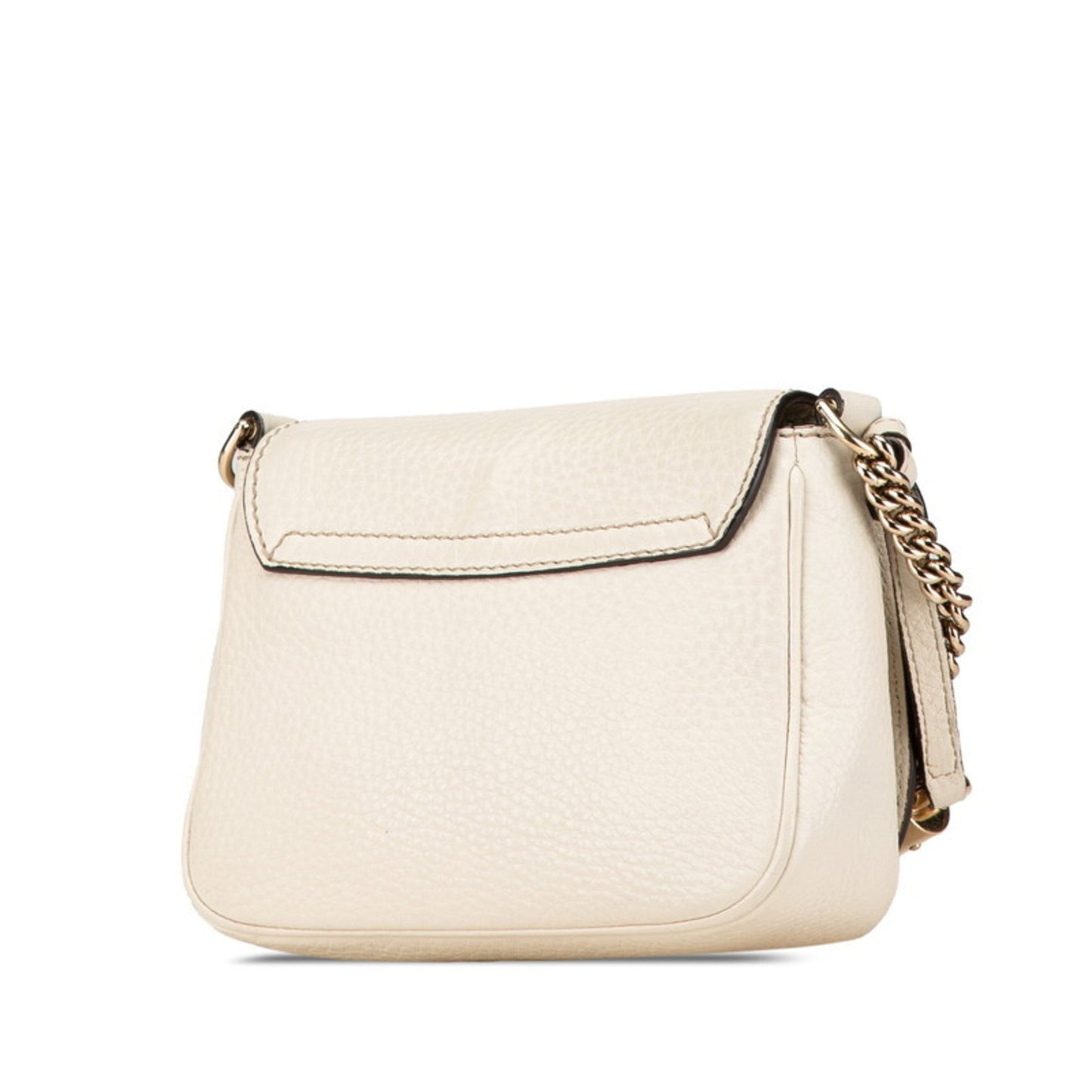 Gucci Soho Ivory White Leather Shoulder Bag ( )