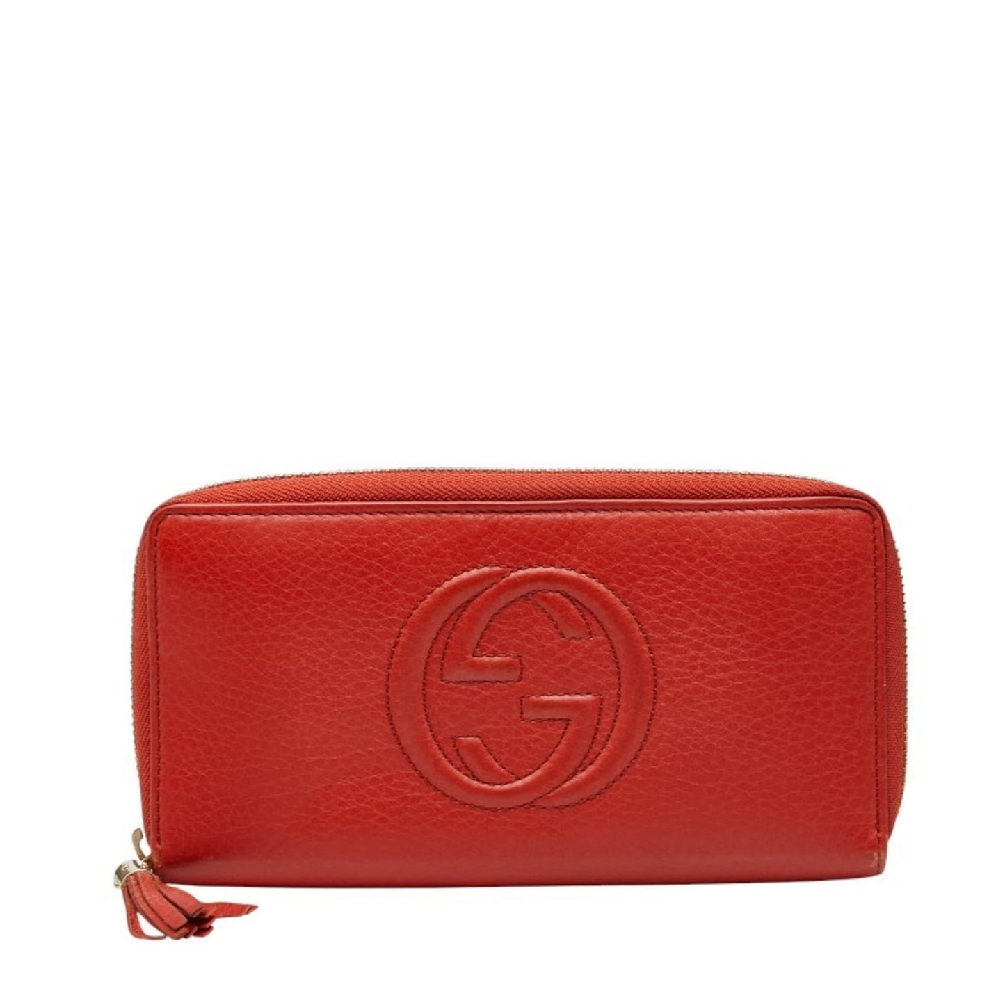 Gucci Red Color Leather Long Wallet (Bi-Fold) ( )