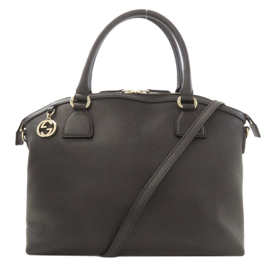 Gucci Black Leather Handbag ( )