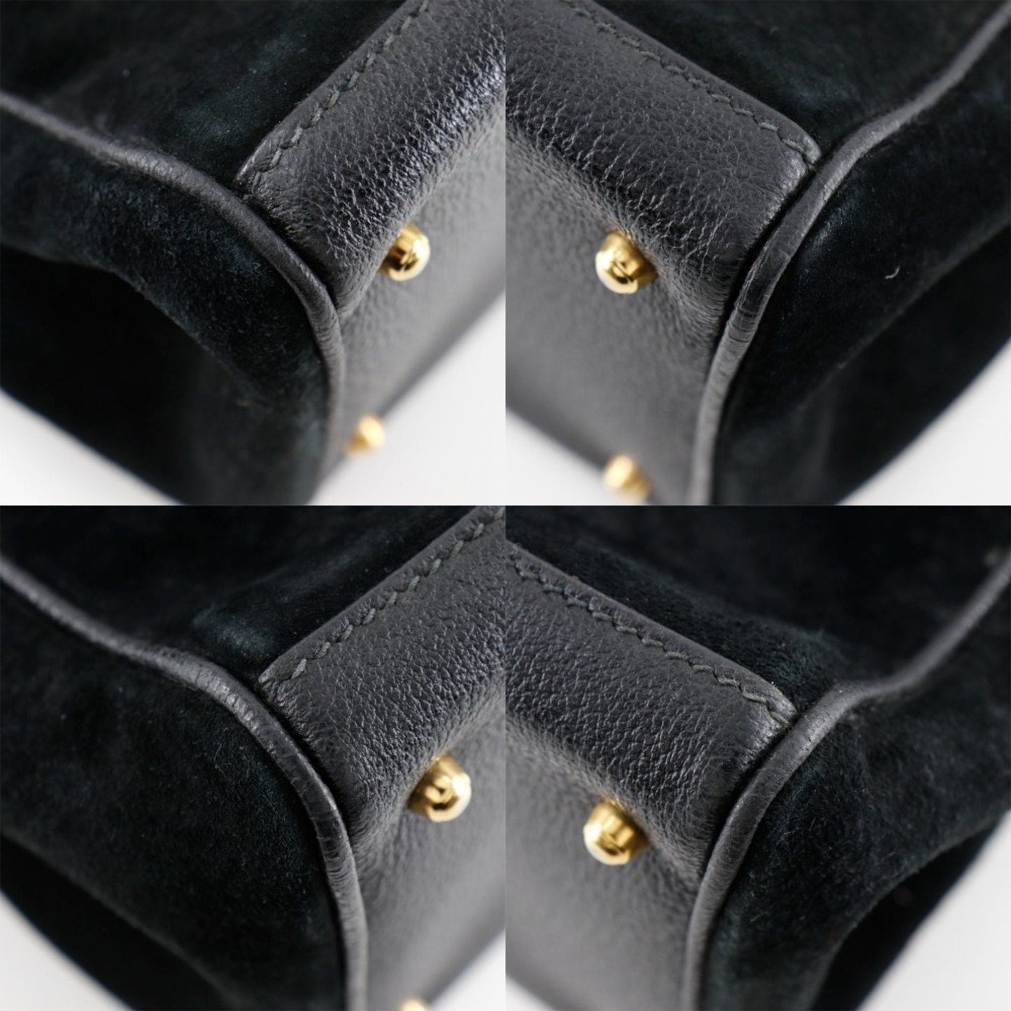 Gucci Black Suede Tote Bag ( )