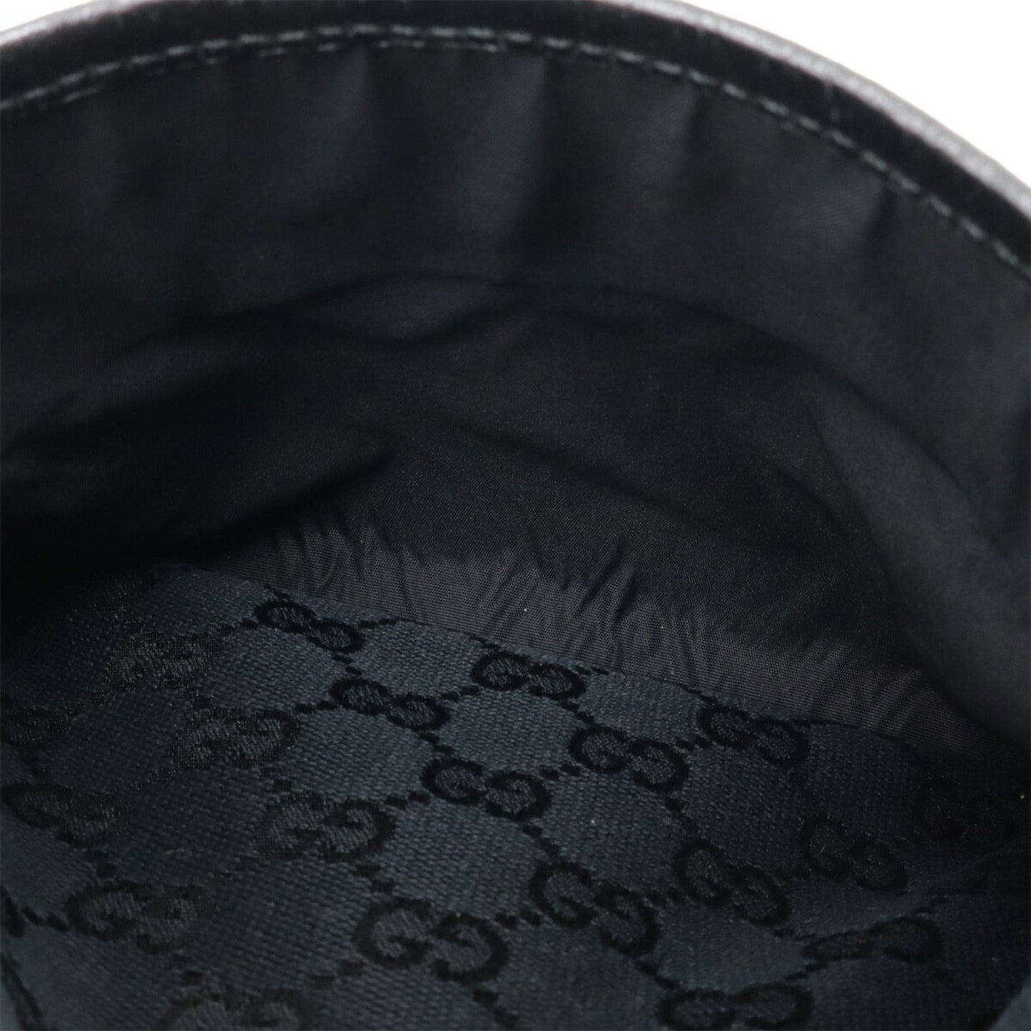 Gucci Black Gg Canvas Leather Shoulder Bag ( )