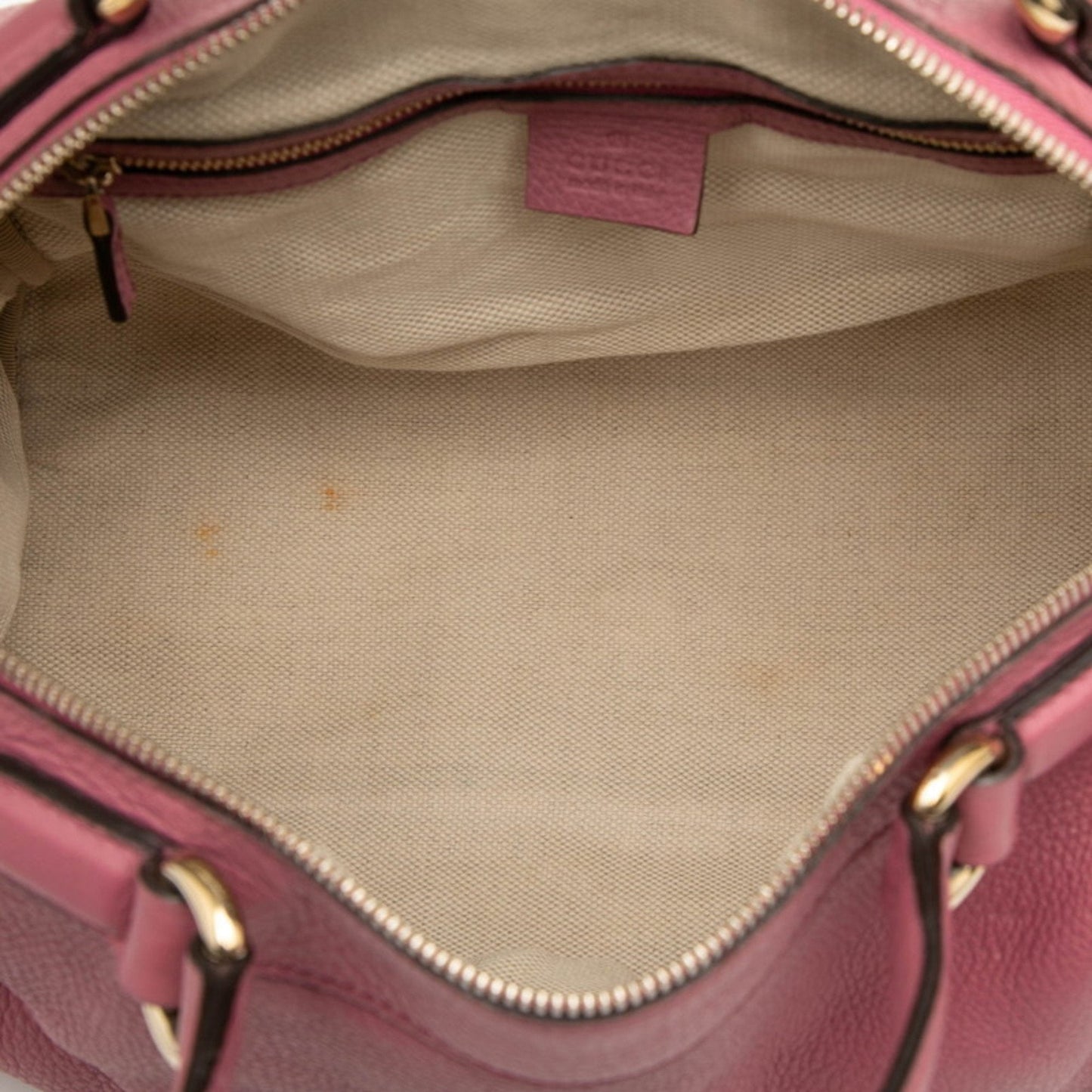 Gucci Pink Leather Boston Bag Handbag ( )