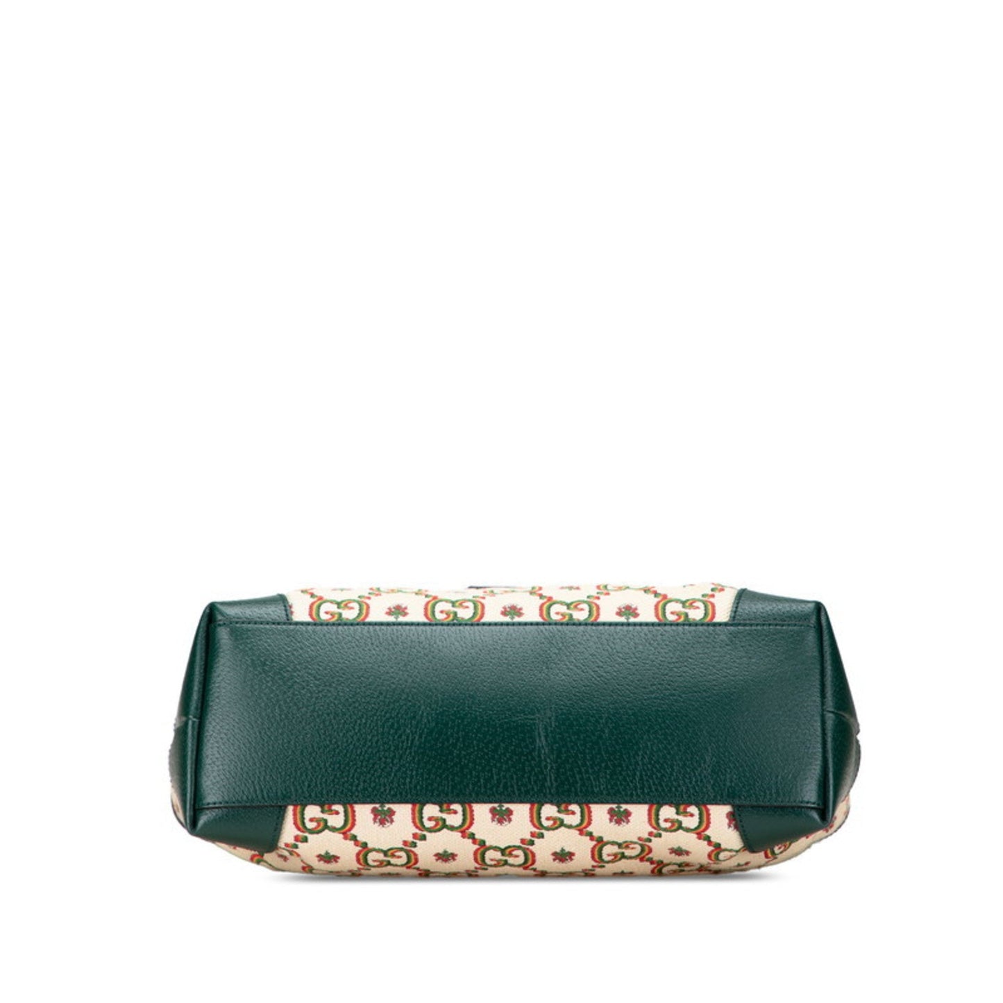 Gucci Ophidia Beige Green Multi-Color Canvas Leather Tote Bag ( )