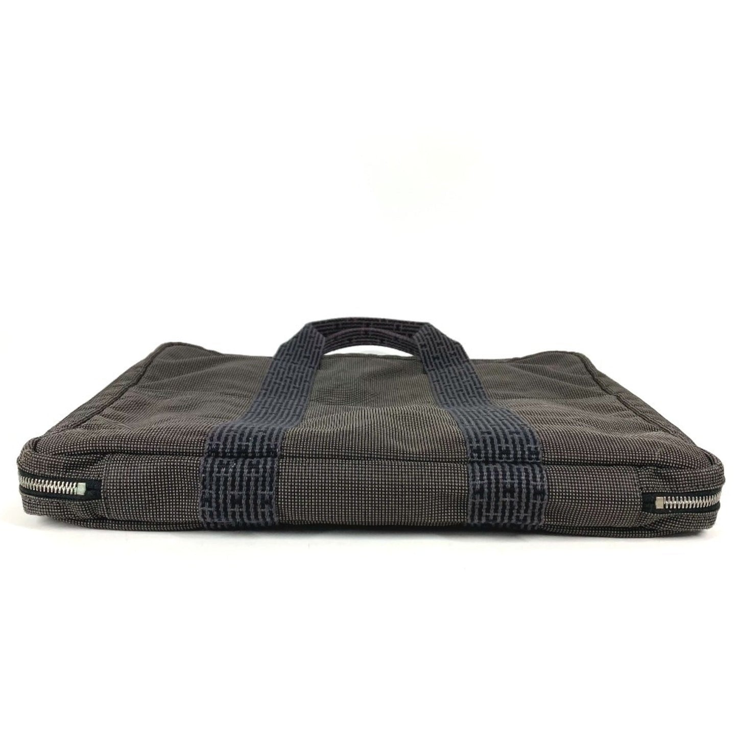 Hermes Gray Canvas Briefcase Handbag ( )