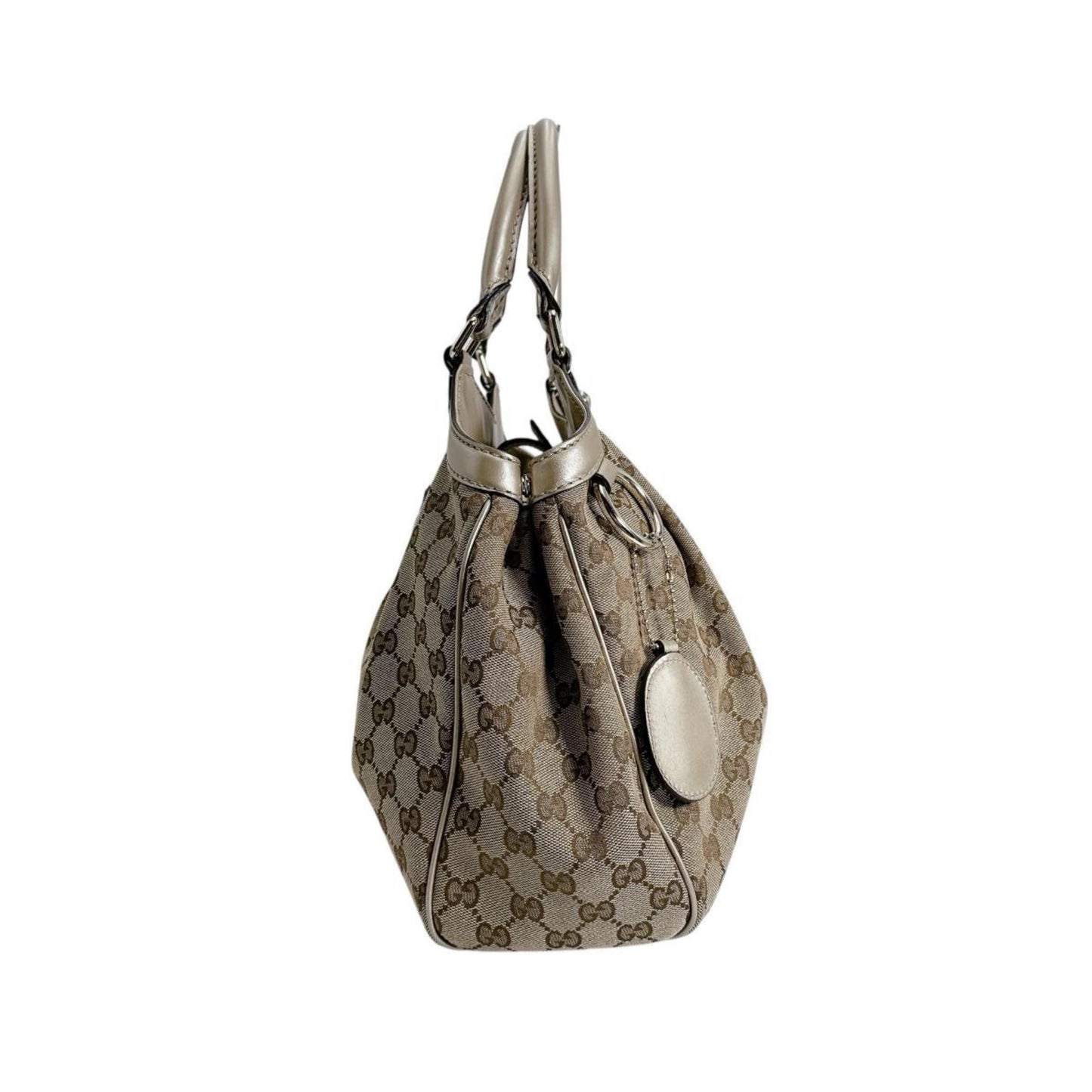 Gucci Gg Canvas Beige Gg Canvas Handbag Tote Bag ( )