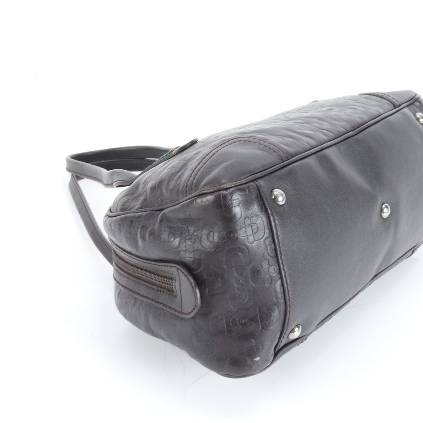 Gucci Dark Brown Leather Tote Bag ( )