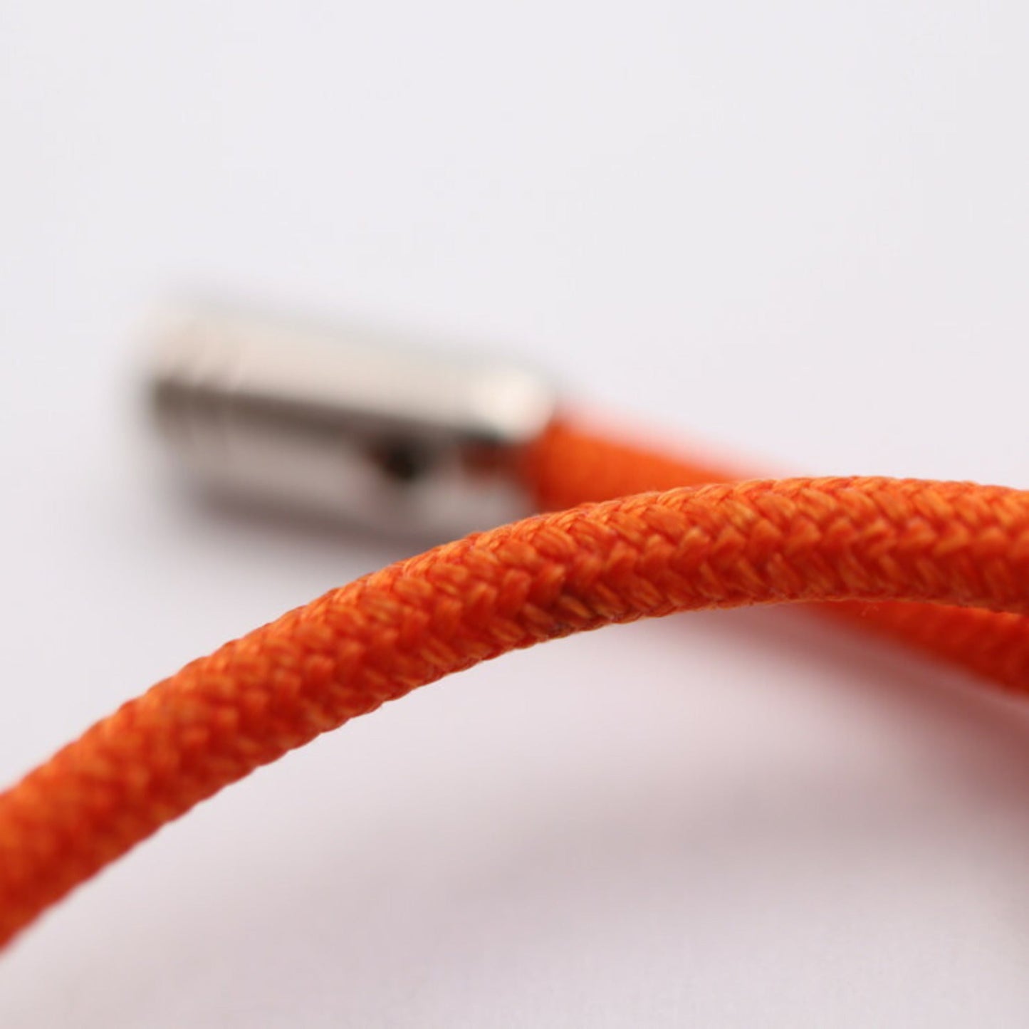 LOUIS VUITTON Bracelet LV Inclusion M69455 Nylon Cord x Resin Orange Silver Hardware Monogram
