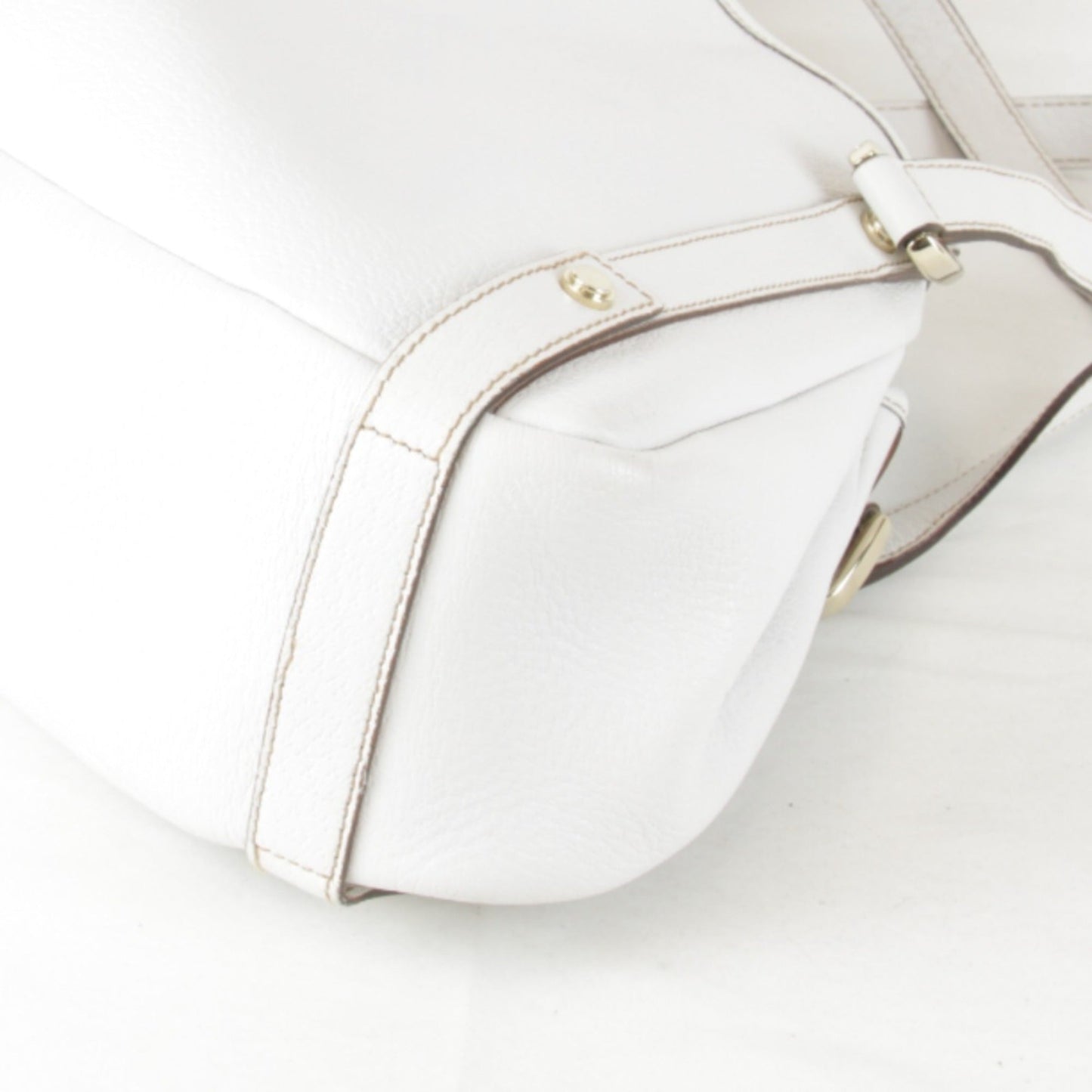 Gucci White Leather Tote Bag ( )