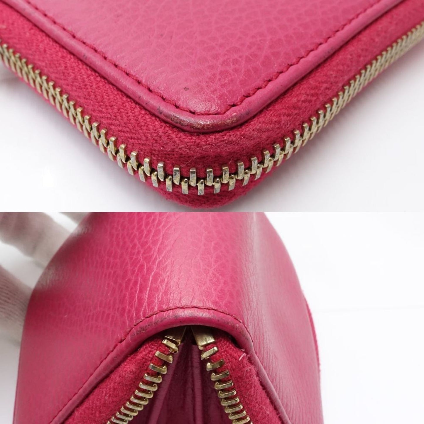 Gucci Pink Leather Coin Purse/Coin Case ( )
