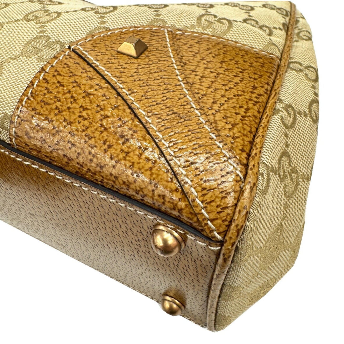 Gucci New Jackie Beige Gg Canvas Handbag ( )