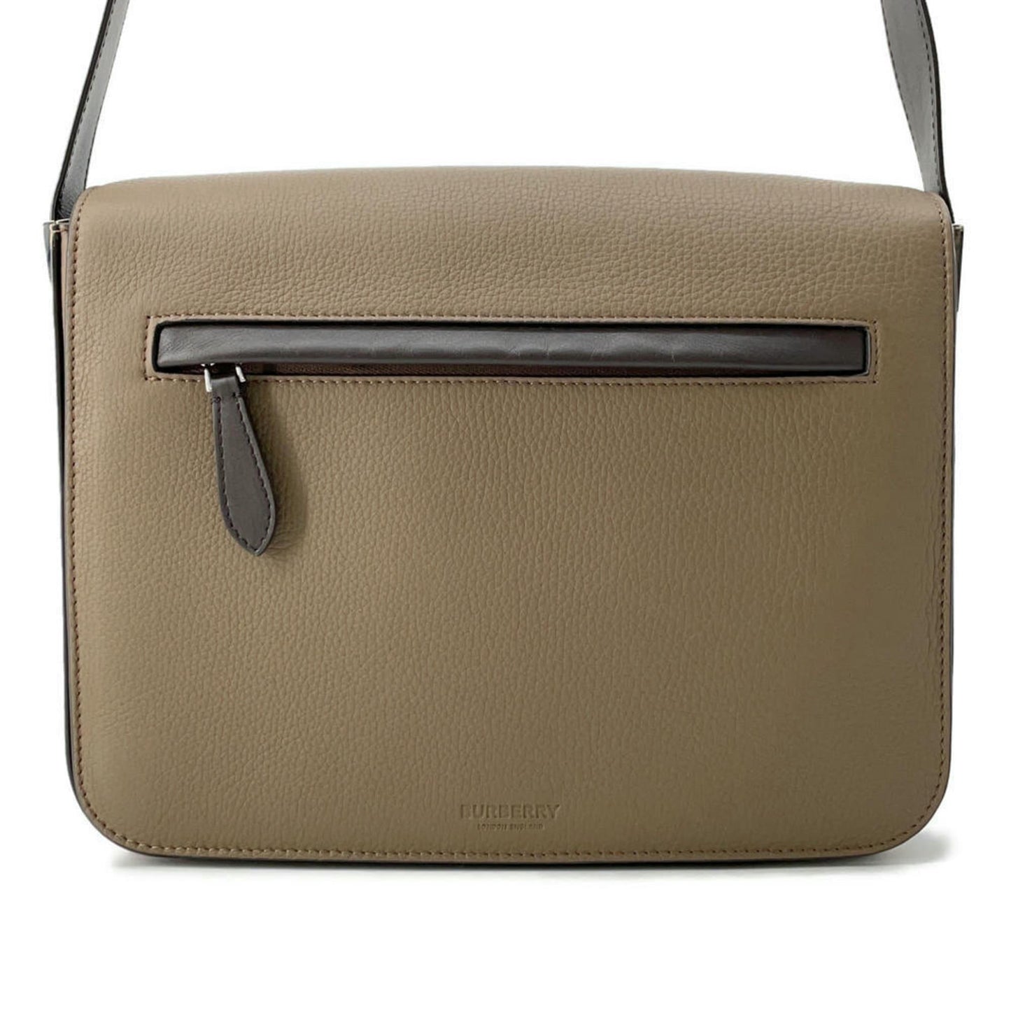 Burberry Brown Leather Messenger Bag Shoulder Bag ( )