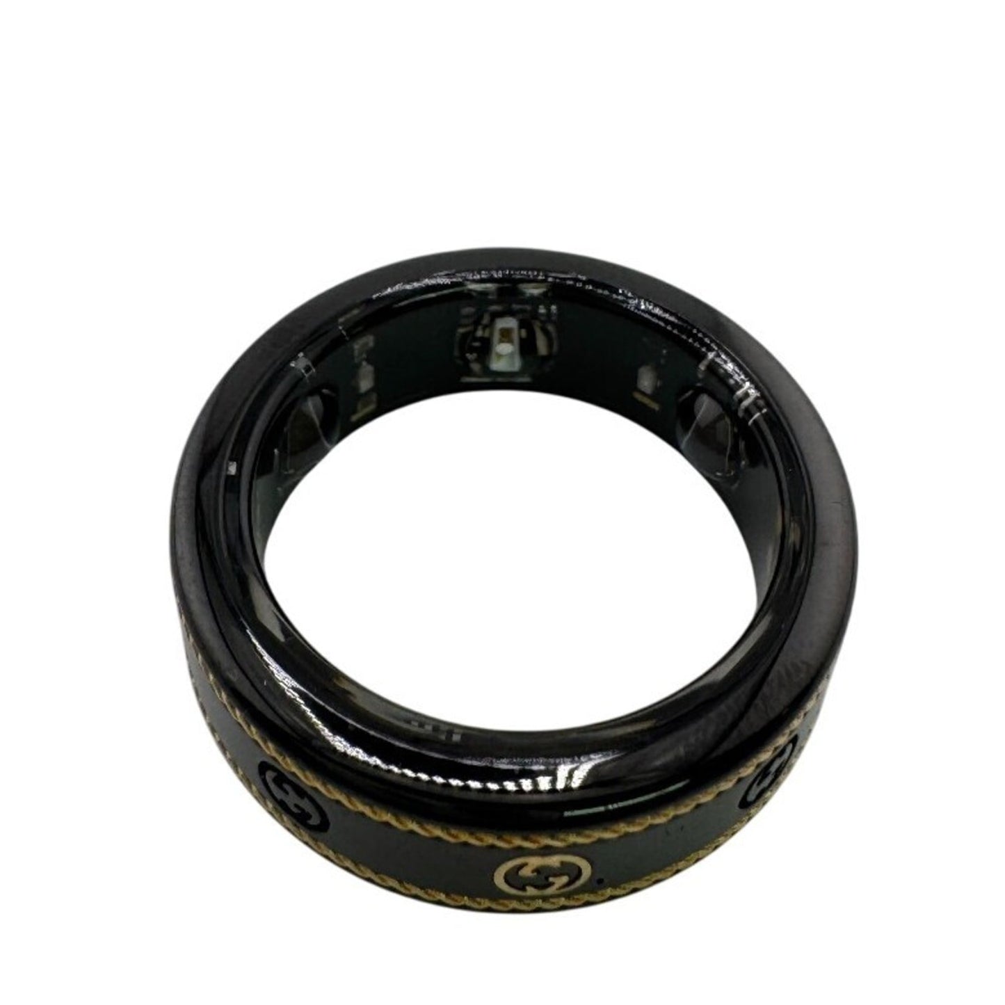 Gucci Gold Black Titanium Band Ring ( )