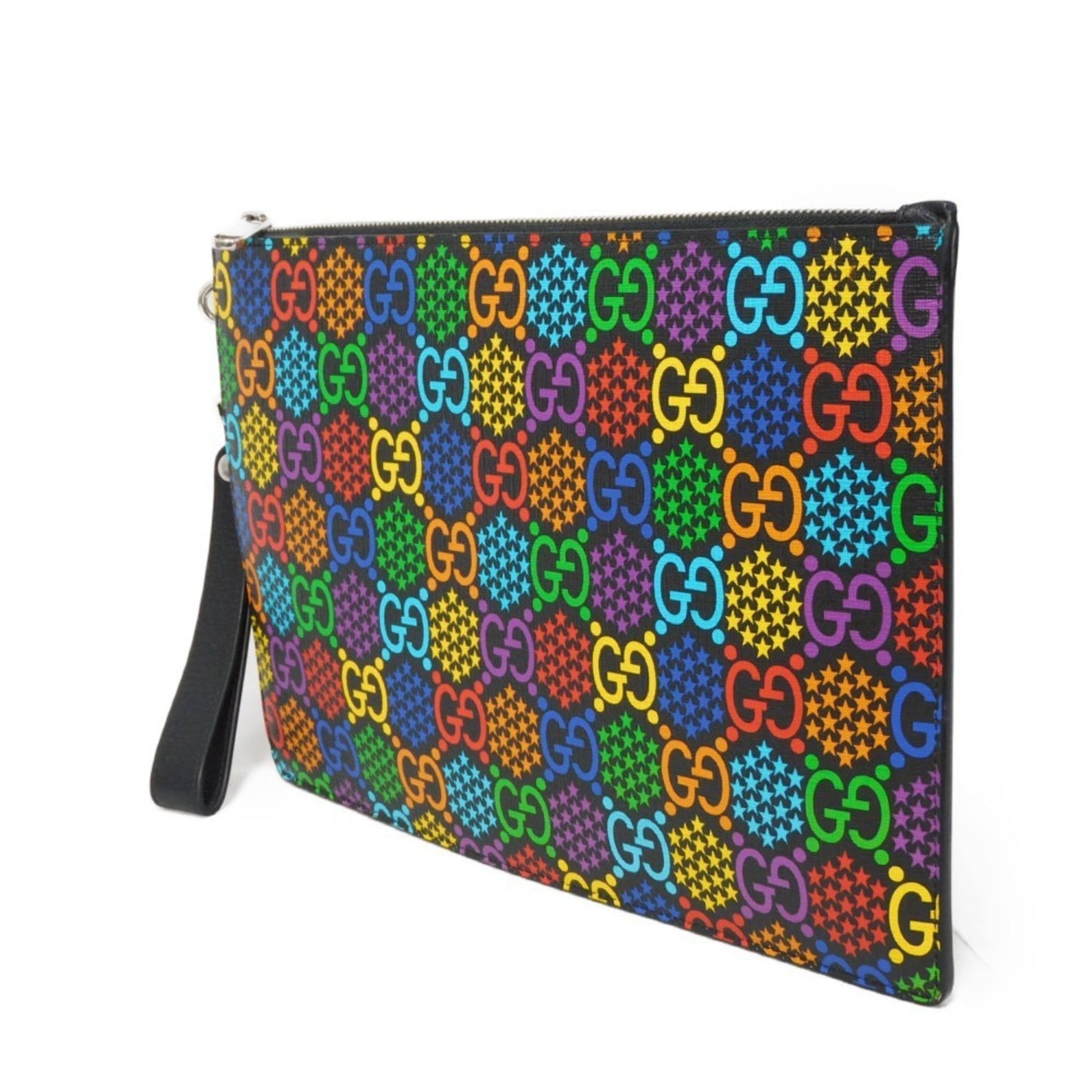 Gucci Leather Canvas Clutch