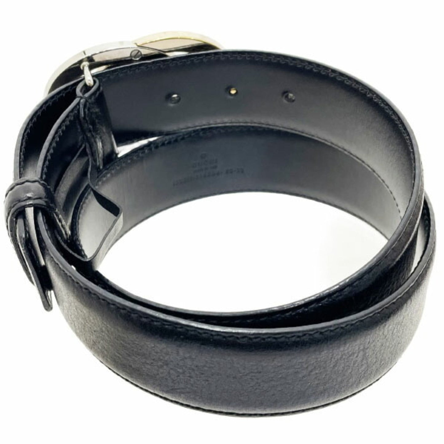 Gucci Black Gold Silver Standard Belt ( )