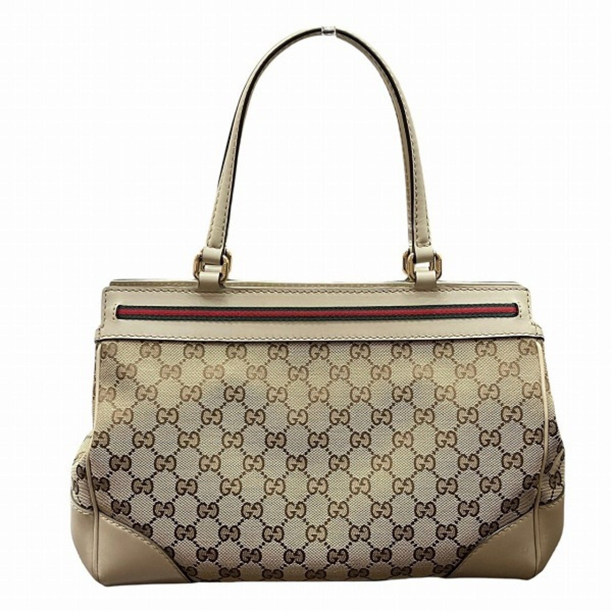 Gucci Leather Canvas Tote