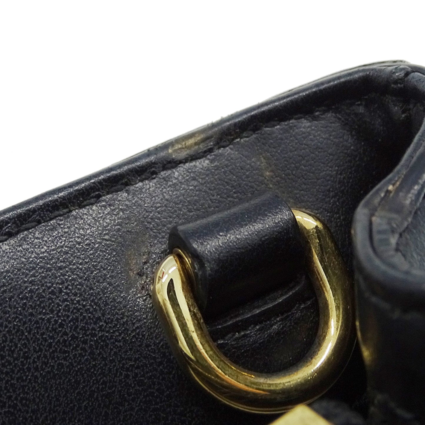 Gucci Black Leather Handbag Shoulder Bag ( )