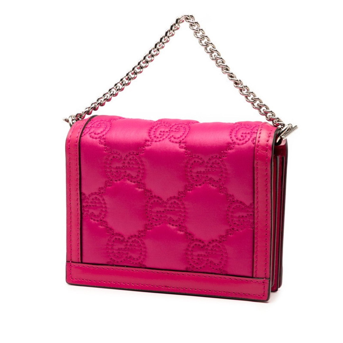 Gucci Pink Nylon Leather Handbag Shoulder Bag ( )