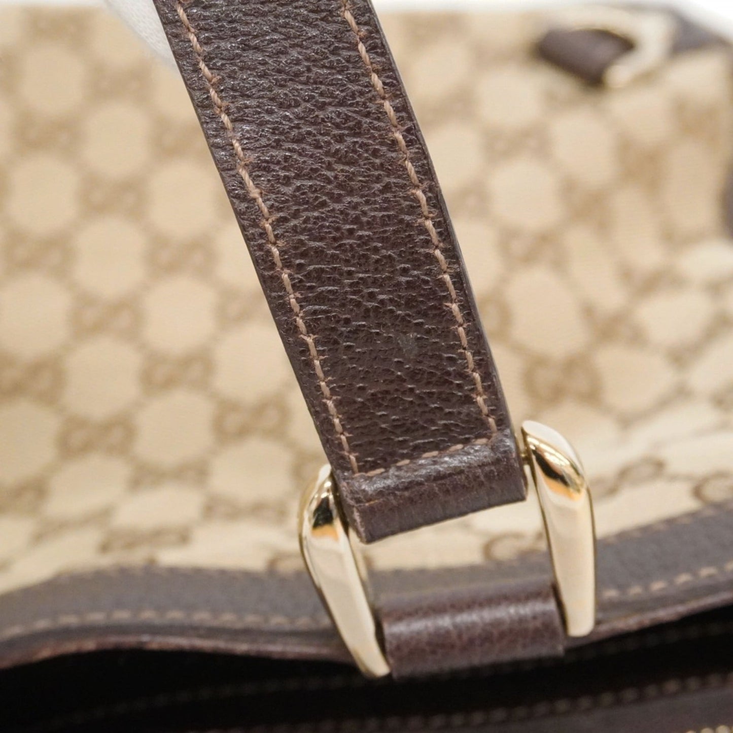 Gucci Brown Canvas Tote Bag ( )