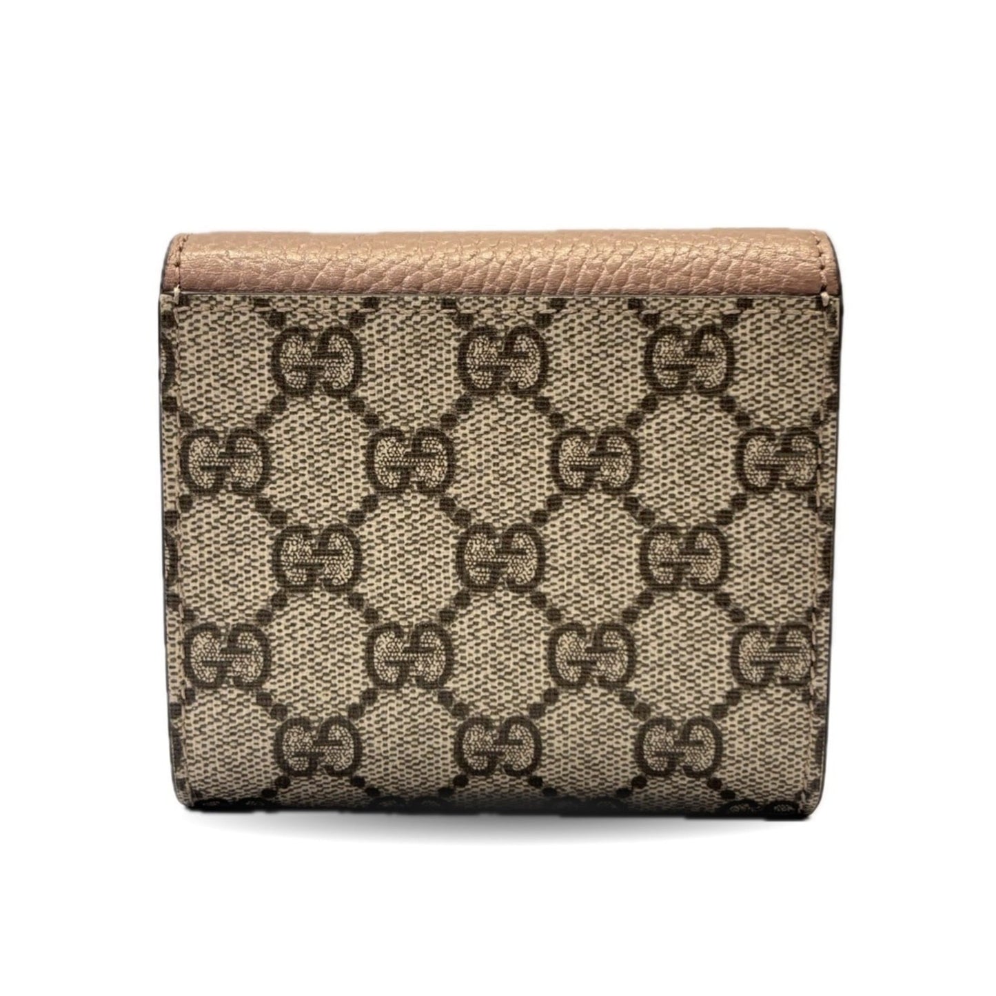 Gucci Pink Beige Gg Supreme Leather Wallet (Bi-Fold) ( )