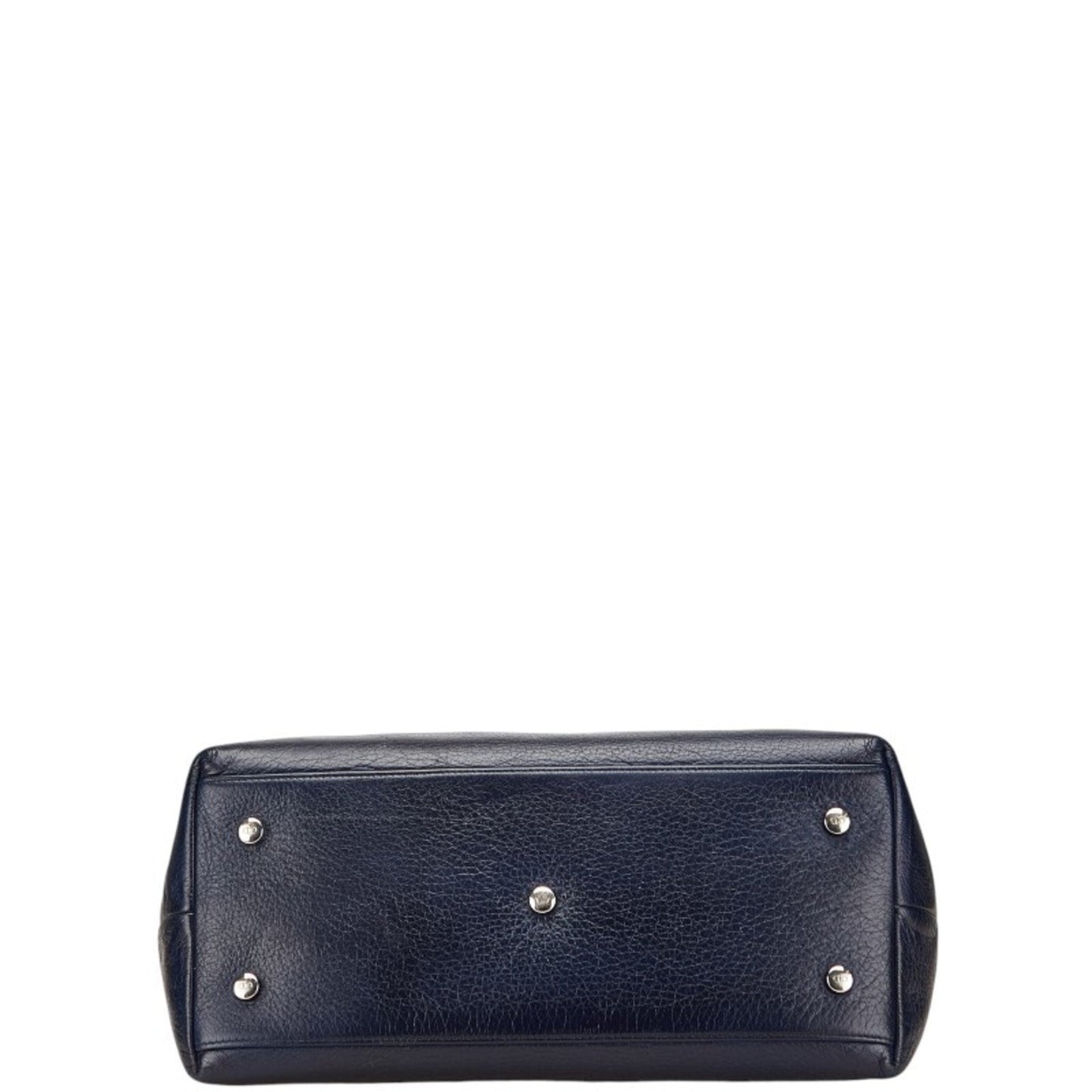 Christian Dior Navy Leather Handbag Shoulder Bag ()