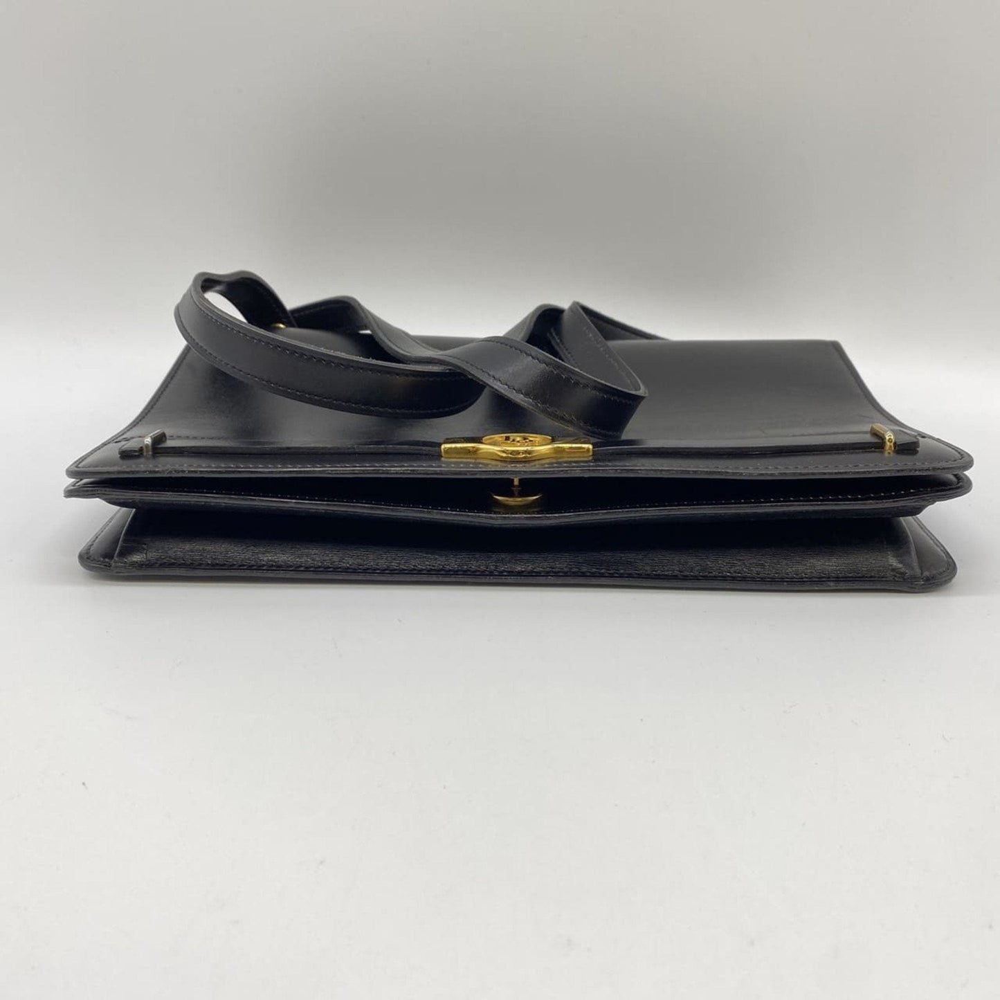 Christian Dior Black Leather Shoulder Bag ()