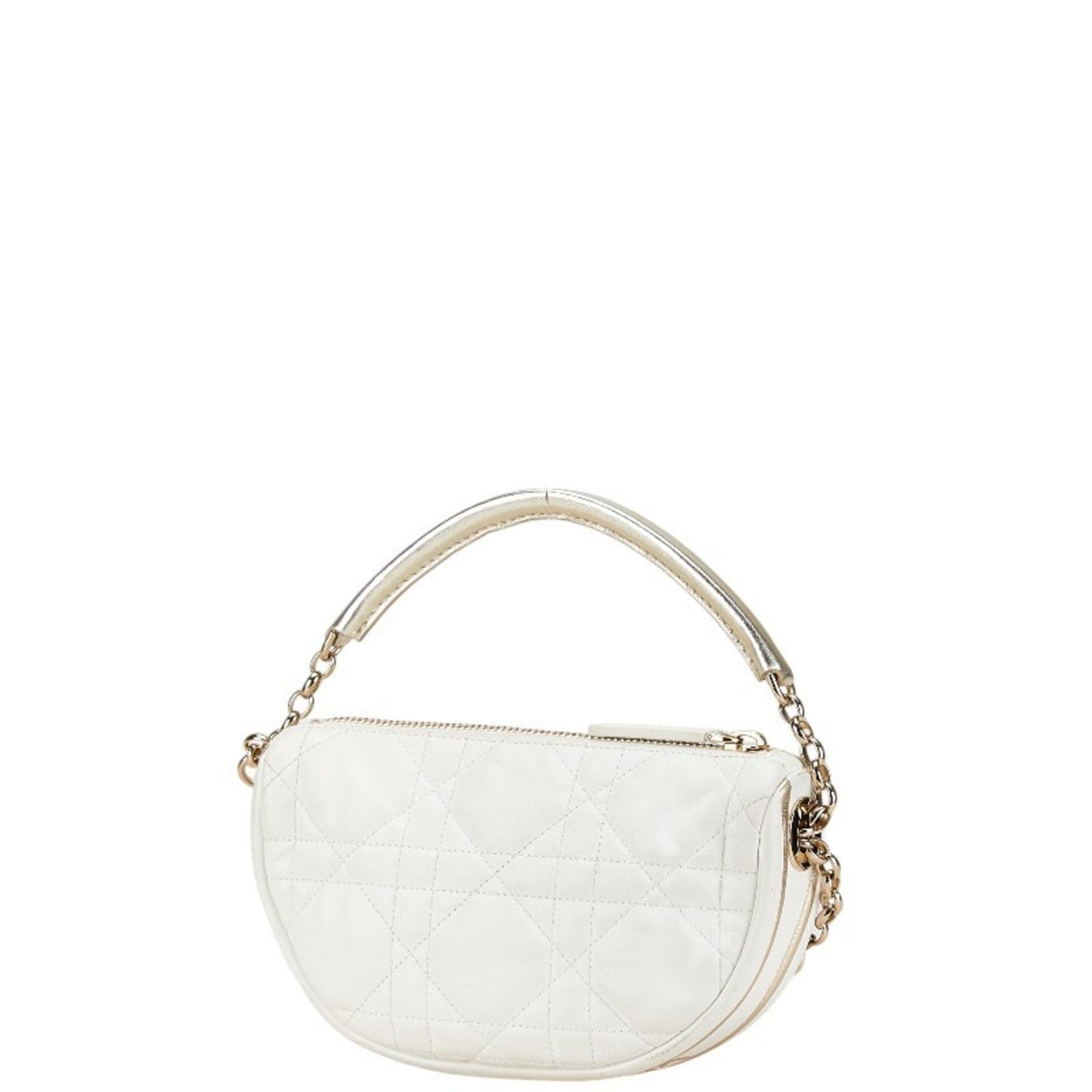 Christian Dior White Leather Shoulder Bag ()
