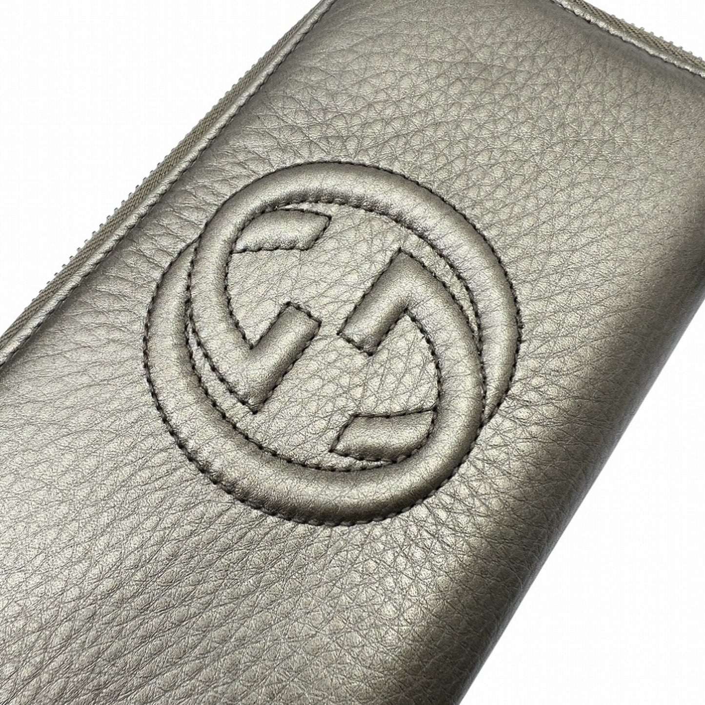 Gucci Metallic Gold Leather Long Wallet (Bi-Fold) ( )