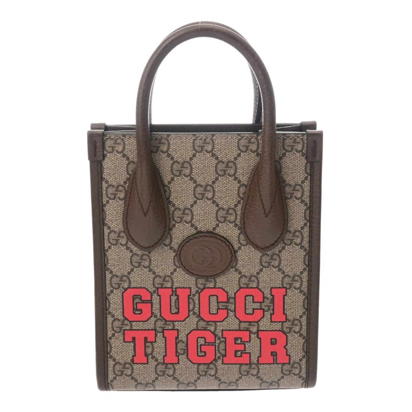 Gucci Beige Brown Gg Supreme Leather Tote Bag ( )