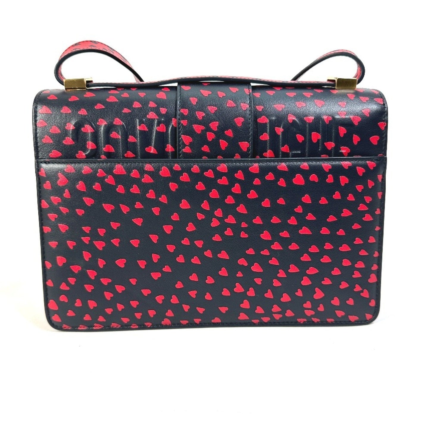 Christian Dior Black Red Color Leather Shoulder Bag ()