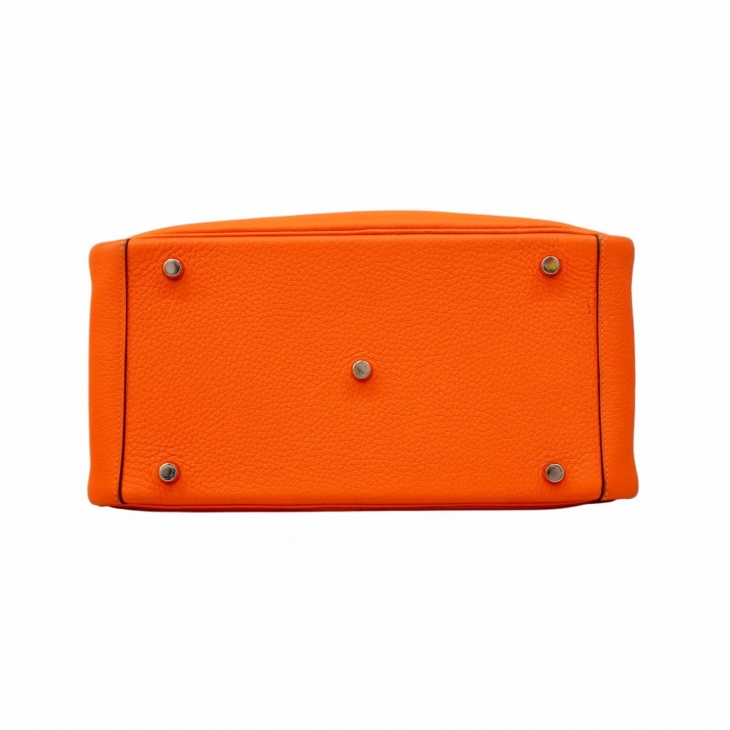 Hermes Orange Poppy Taurillon Clemence Leather Handbag ( )