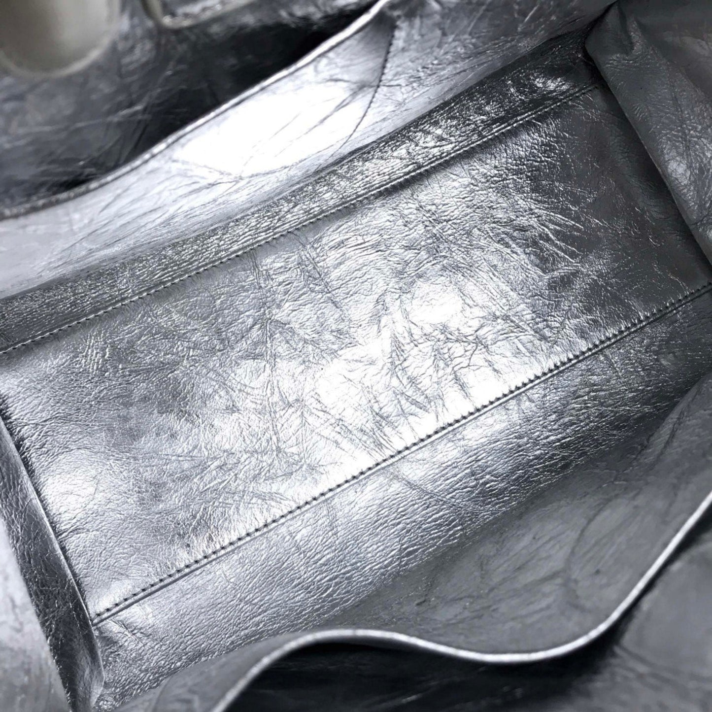 Christian Dior Silver Leather Handbag ()