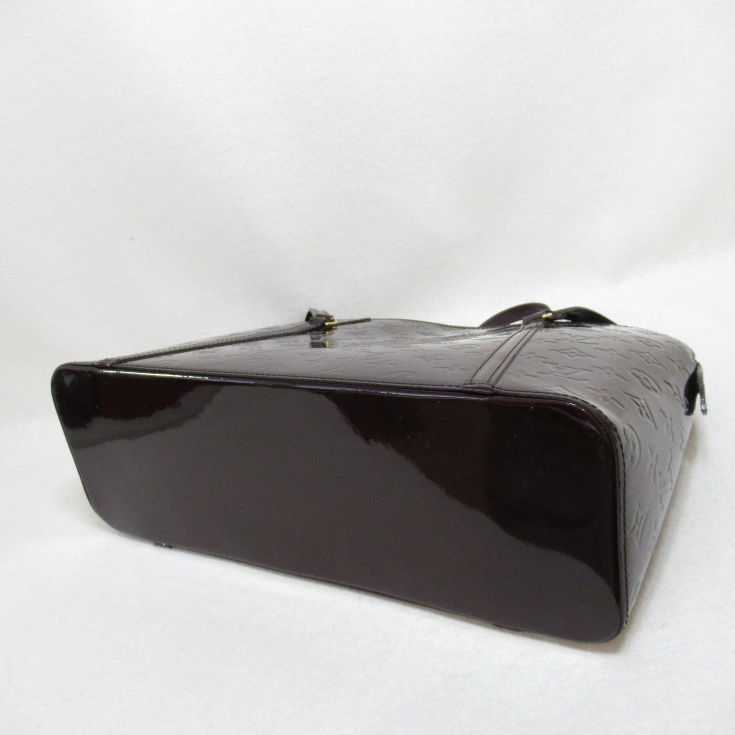 LOUIS VUITTON Avalon Zip Shoulder Bag Brown Amarrant enamel