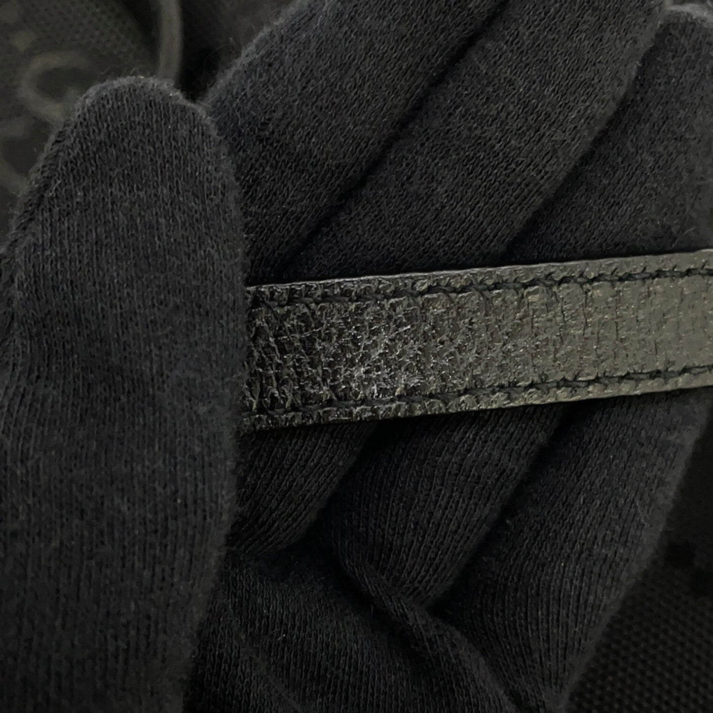 Gucci Black Nylon Leather Handbag Shoulder Bag ( )
