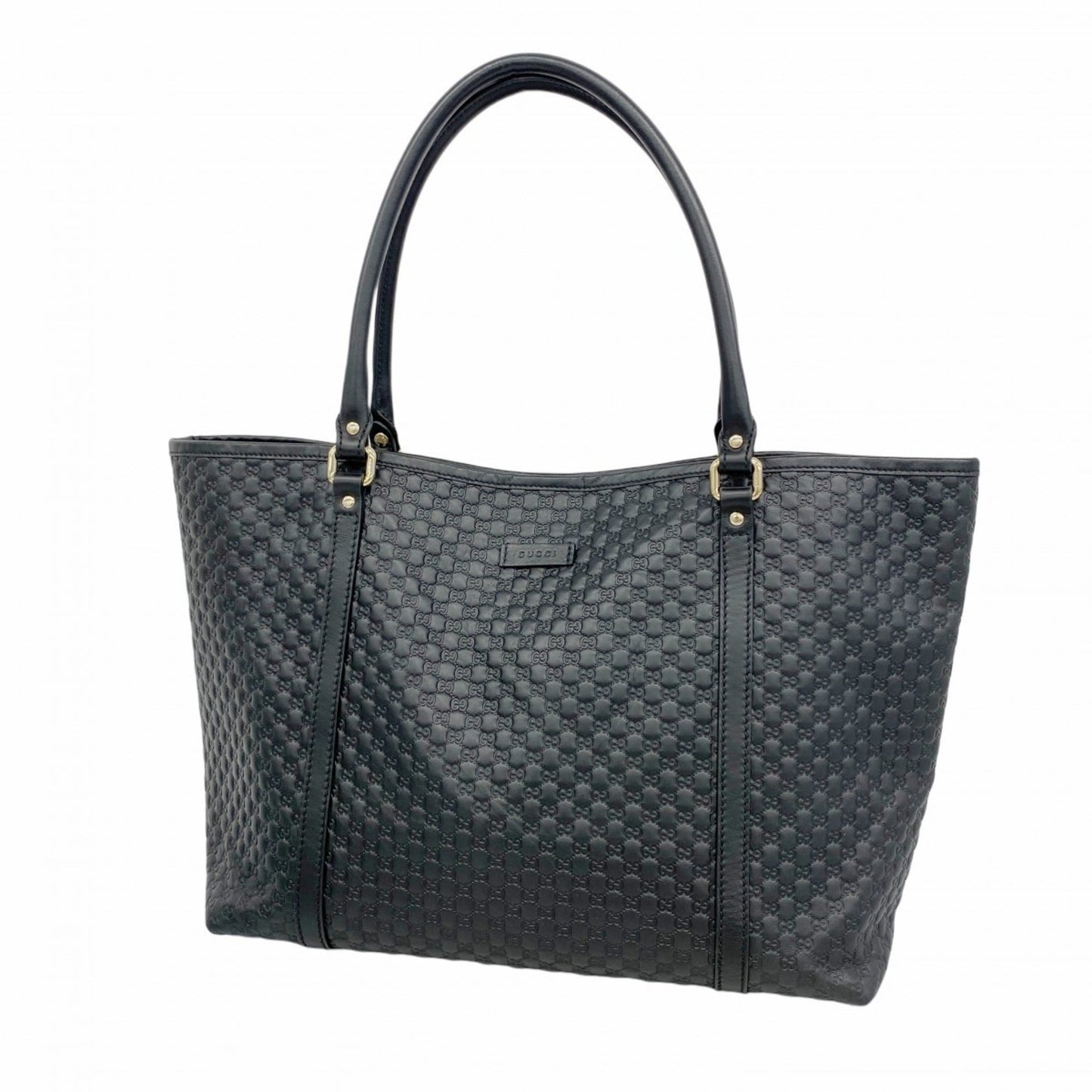 Gucci Black Leather Tote Bag ( )