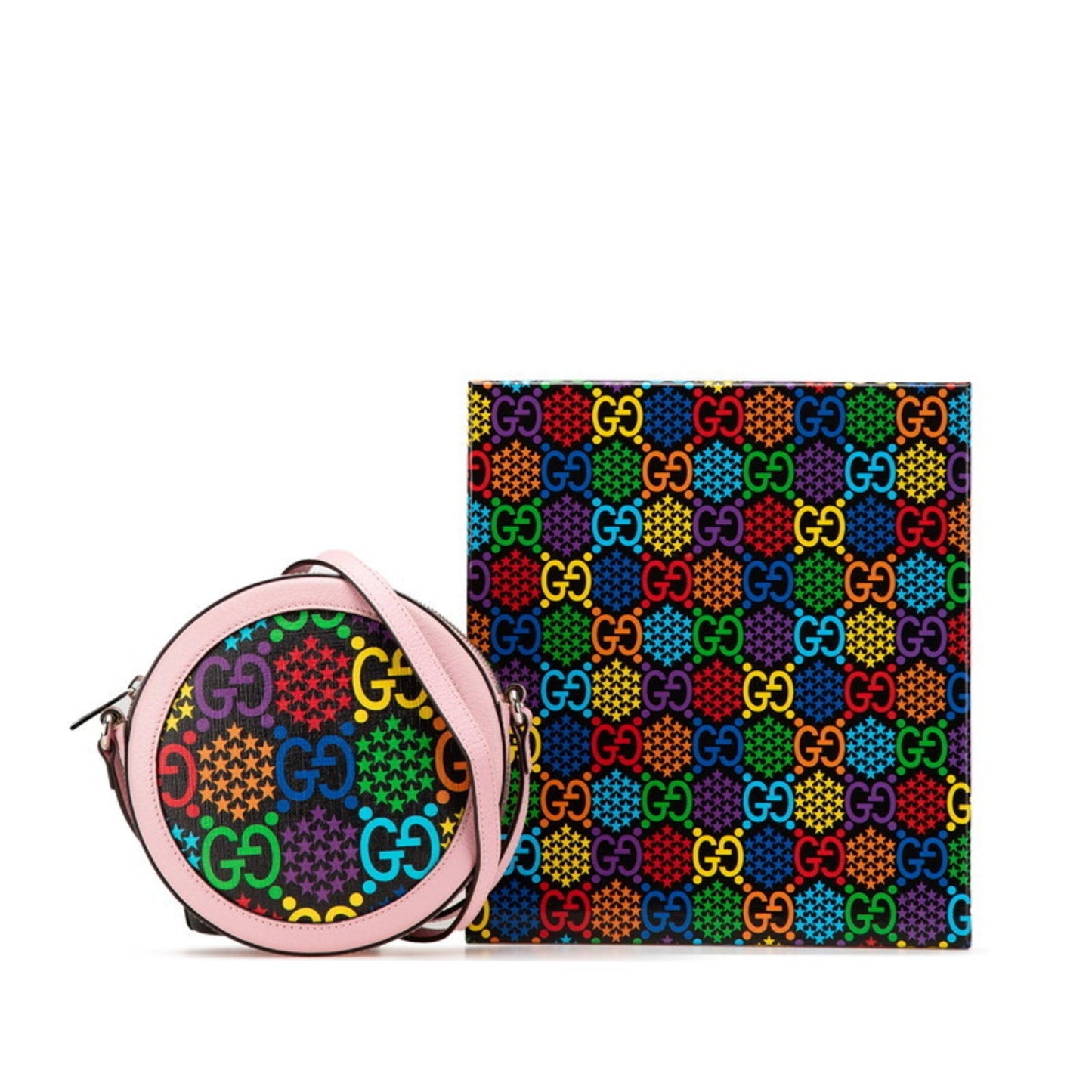 Gucci Multi-Color Pink Pvc Leather Shoulder Bag ( )