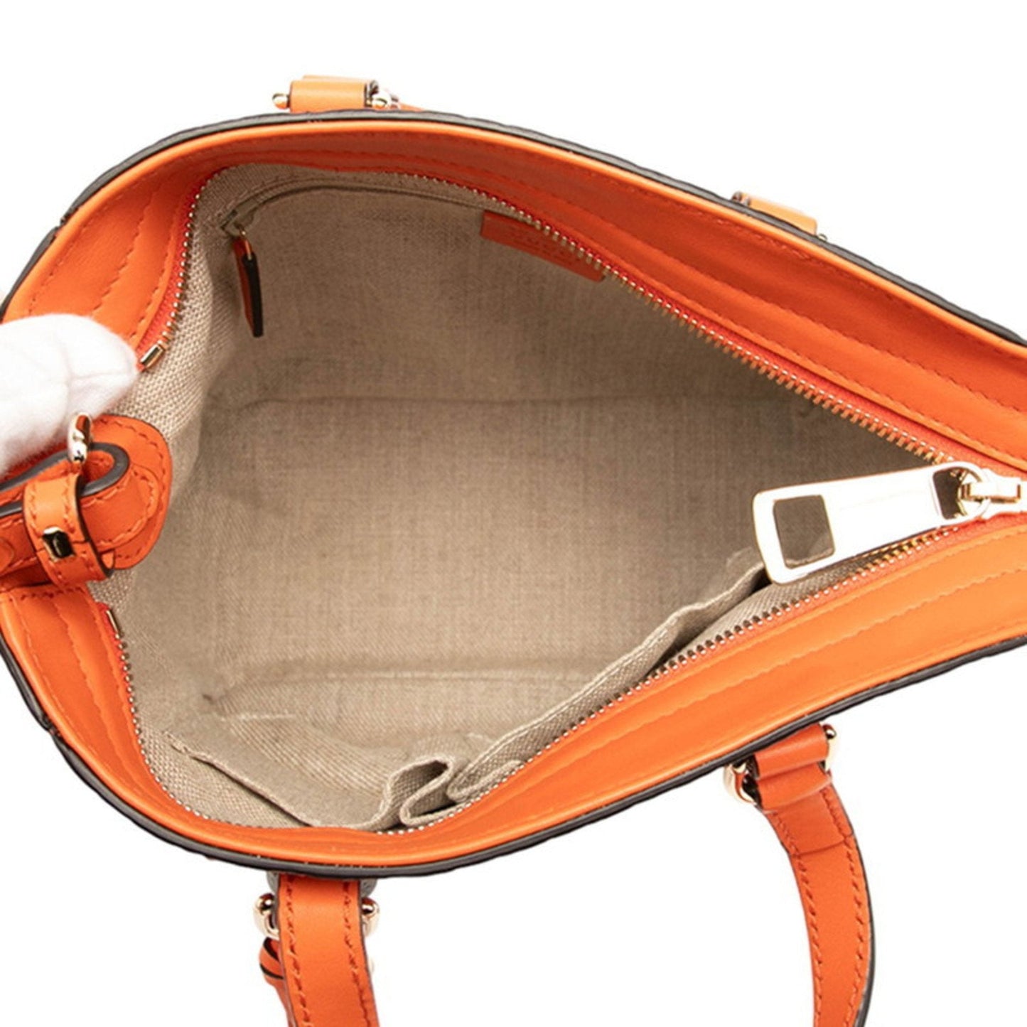 Gucci Orange Leather Handbag Shoulder Bag ( )
