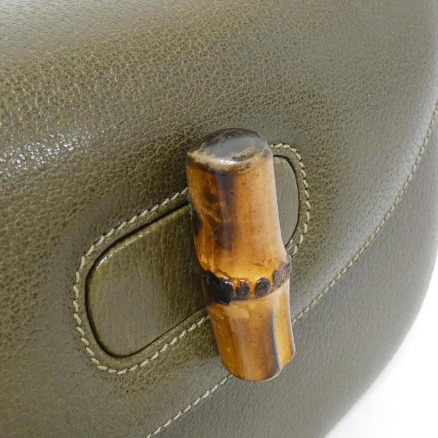 Gucci Khaki Leather Handbag ( )