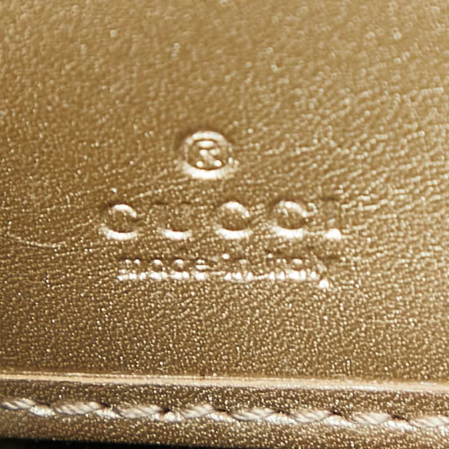 Gucci Gold Beige Canvas Leather Long Wallet (Bi-Fold) ( )