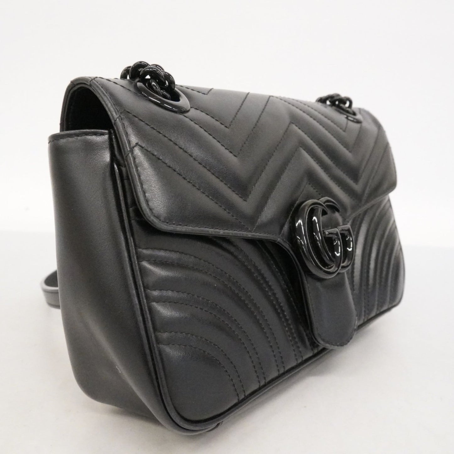 Gucci Black Leather Shoulder Bag ( )