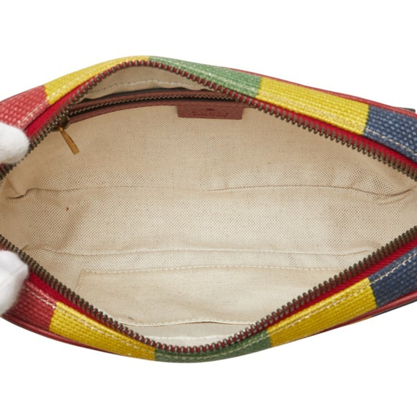 Gucci Multi-Color Canvas Leather Sling Bag ( )