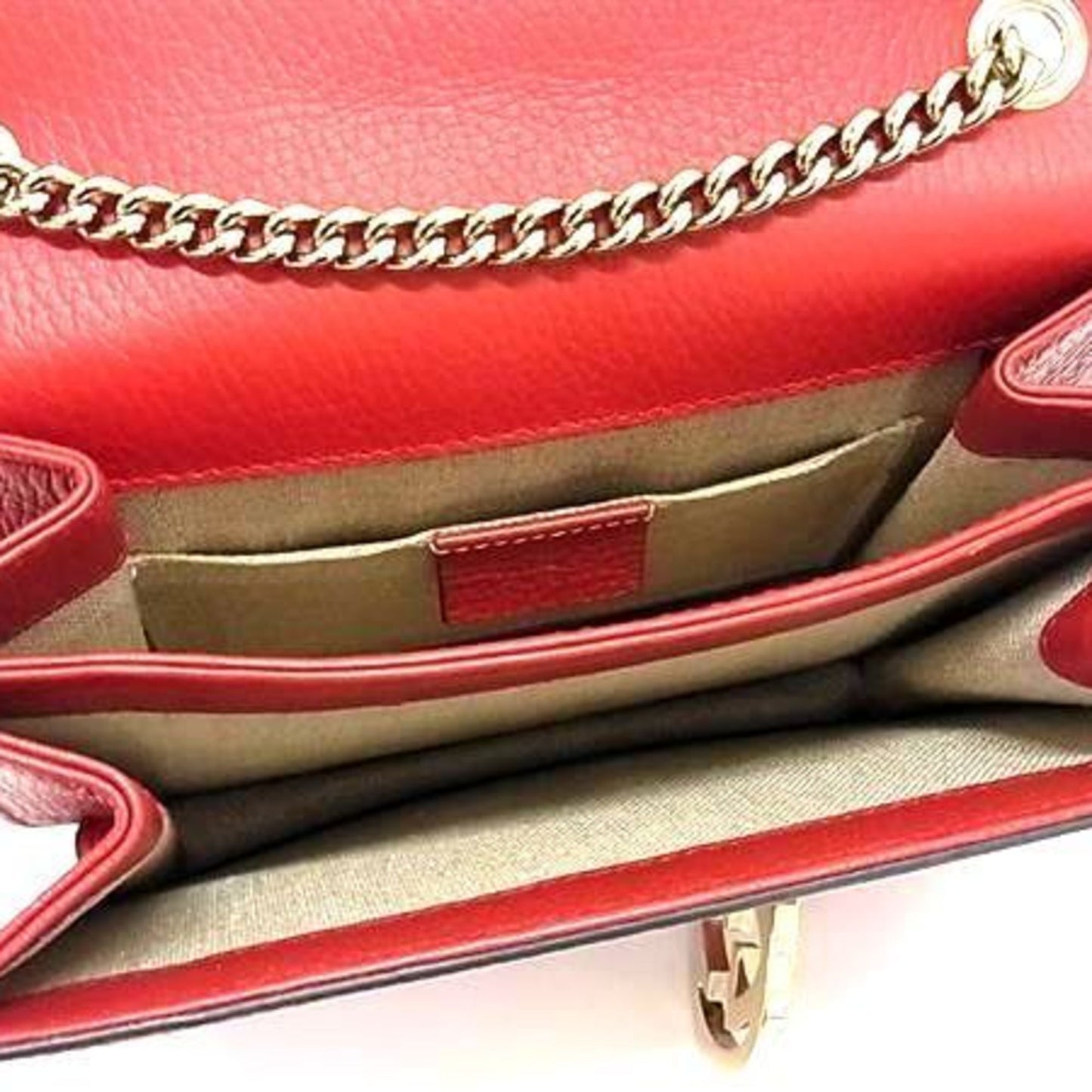 Gucci Red Color Leather Shoulder Bag ( )