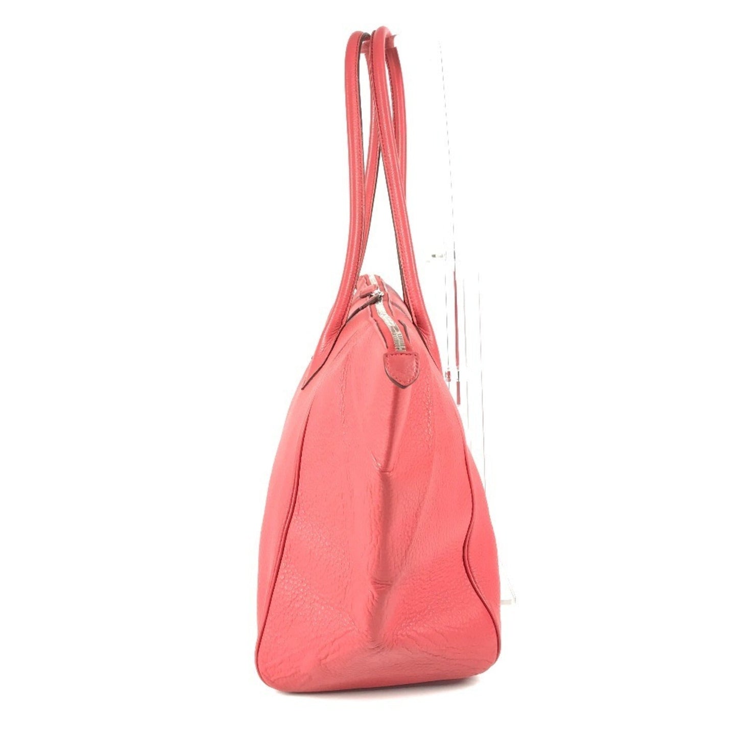 Hermes Paris Bombay Red Color Taurillon Clemence Leather Boston Bag Shoulder Bag ( )