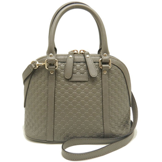 Gucci Microguccissima Gray Leather Handbag ( )