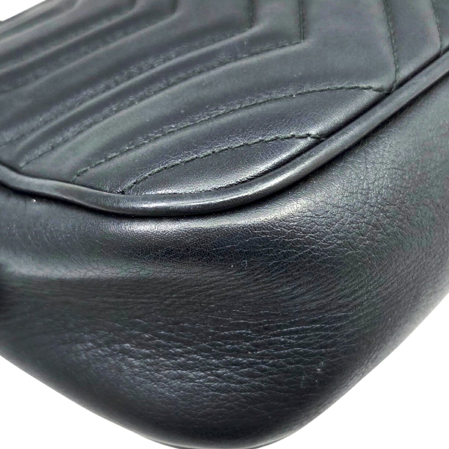 Gucci Black Leather Shoulder Bag ( )