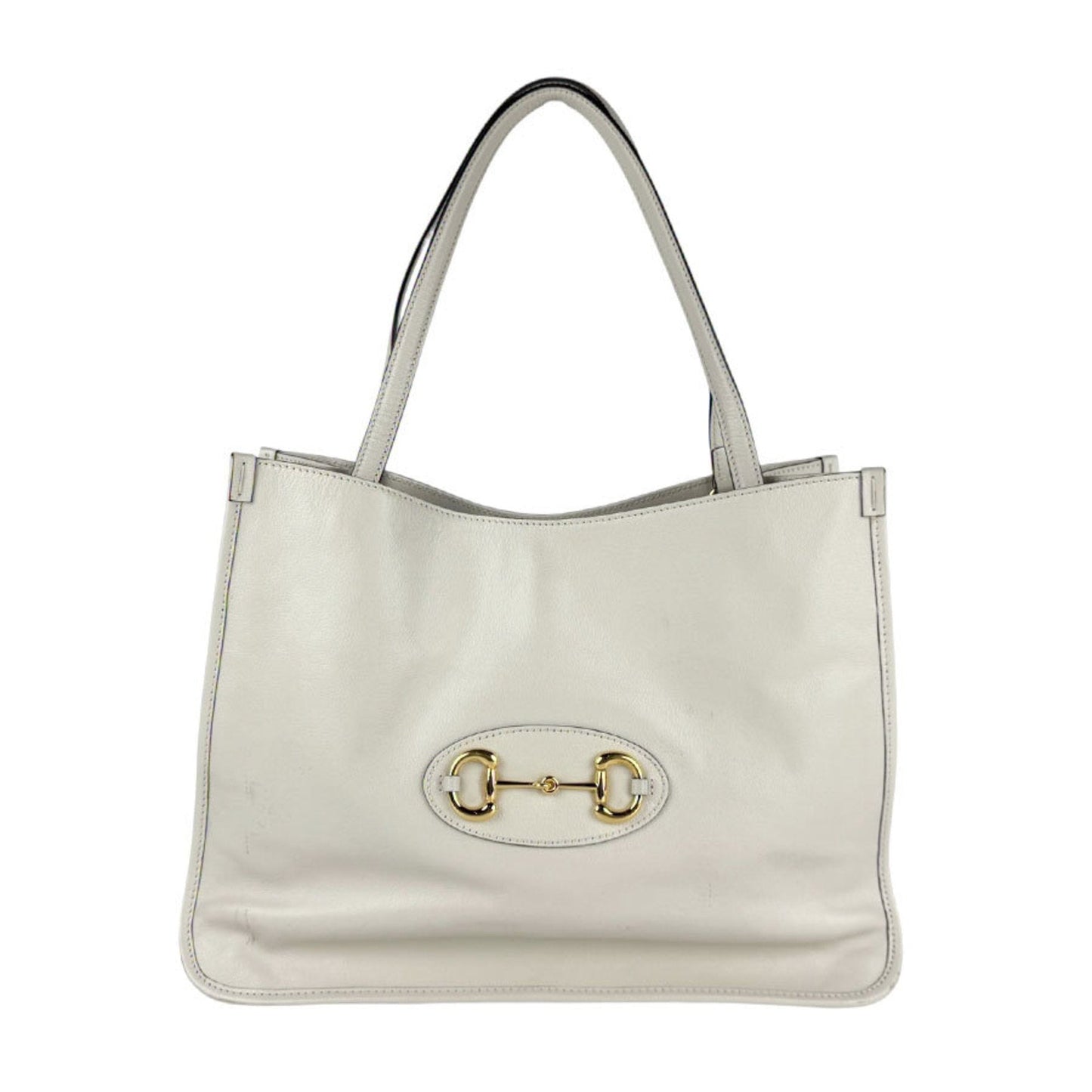Gucci Horsebit Ivory Leather Shoulder Bag ( )